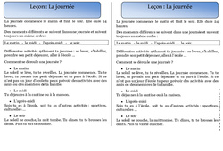 Journée - Trace écrite - Temps - Cours, Leçon : 3eme Harmos - PDF à imprimer