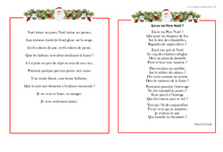 Poèmes de Noël - Vie de la classe : 3eme, 4ème, 5ème, 6ème, 7ème Harmos - PDF à imprimer