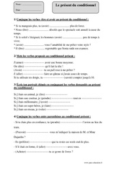 Présent du conditionnel - Exercices corrigés - Conjugaison : 7ème Harmos - PDF à imprimer