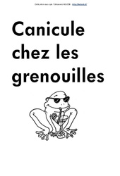 Canicule chez les grenouilles - Pièce de Théâtre : 5ème, 6ème, 7ème Harmos - PDF à imprimer