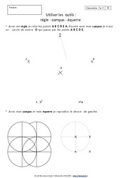 Règle - Compas - Equerre - Exercices : 5ème Harmos - PDF à imprimer