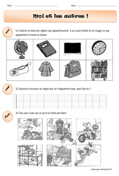 Moi et les autres - Exercices - Instruction civique : 3eme Harmos - PDF à imprimer