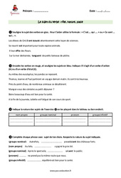 Sujet du verbe - Exercices : 6ème Harmos - PDF à imprimer