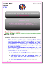 Séquence - Fiche de préparation Règles de la classe - Séquence - Fiche de préparation : 3eme, 4ème Harmos - PDF à imprimer