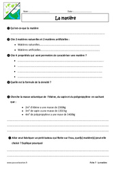 Matière - Examen Evaluation - Bilan : 8ème Harmos - PDF à imprimer