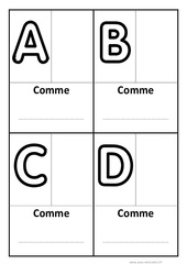 Abécédaire personnalisable - Majuscules imprimerie - Affichages pour la classe : 1ère, 2ème Harmos - PDF à imprimer