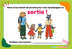 Affiche accompagnement sortie - Affichages pour la classe : 1ère, 2ème Harmos - PDF à imprimer