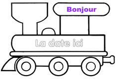 Petit train - Emploi du temps - Journée - Affichages pour la classe : 1ère, 2ème Harmos, 3eme Harmos - PDF à imprimer