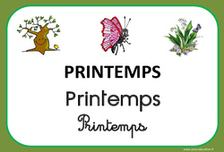 Printemps - Saison - Affichages pour la classe : 1ère, 2ème Harmos, 3eme Harmos - PDF à imprimer