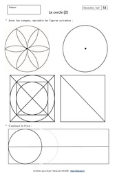 Cercle - Exercices corrigés - Géométrie : 5ème Harmos - PDF à imprimer