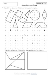 Reproduire une figure - Exercices corrigés : 5ème Harmos - PDF à imprimer