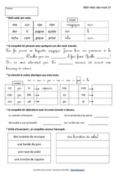 Vocabulaire ludique - Exercices : 5ème Harmos - PDF à imprimer