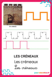 Créneaux - Graphisme - Affichages pour la classe : 1ère, 2ème Harmos - PDF à imprimer