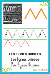 Lignes brisées - Graphisme - Affichages pour la classe : 1ère, 2ème Harmos - PDF à imprimer