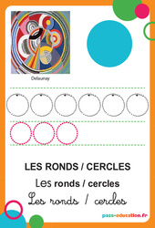 Ronds - Graphisme - Affichages pour la classe : 1ère, 2ème Harmos - PDF à imprimer