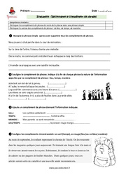 Compléments de phrase - Examen Evaluation - Bilan : 6ème Harmos - PDF à imprimer