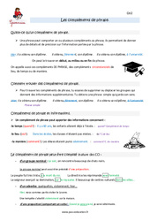 Compléments de phrase - Cours, Leçon : 7ème Harmos - PDF gratuit à imprimer