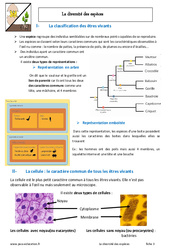 Diversité des espèces - Cours : 8ème Harmos - PDF à imprimer