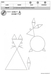 Rond - Triangle - Formes : 1ère Harmos - PDF à imprimer