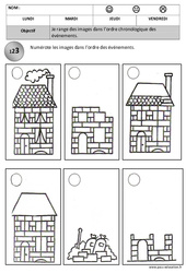 Ordre chronologique - Images séquentielles - Temps : 1ère, 2ème Harmos - PDF à imprimer