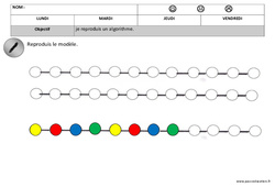 Algorithmes - Couleurs : 1ère, 2ème Harmos - PDF à imprimer