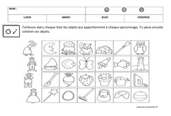 Associer des objets - Logique : 1ère Harmos - PDF à imprimer