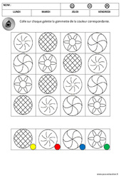 Discrimination visuelle - Les galettes - Fête des rois : 1ère Harmos - PDF à imprimer