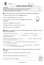 Sens propre - Sens figuré - Examen Evaluation - Bilan : 7ème Harmos - PDF à imprimer