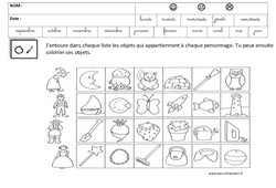 Associer des objets - Logique : 2ème Harmos - PDF à imprimer