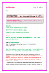 Nombres jusqu'à 999 - Séquence - Fiche de préparation : 4ème Harmos - PDF à imprimer