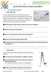 Fonctionnement des objets quotidiens - Exercices : 8ème Harmos - PDF à imprimer