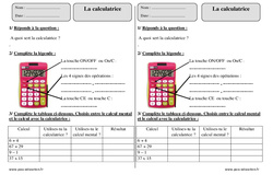 Calculatrice - Exercices  : 5ème Harmos - PDF à imprimer