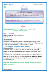 Séquence - Fiche de préparation Segments - Séquence - Fiche de préparation : 4ème Harmos - PDF à imprimer
