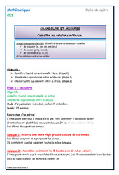 Mesures de longueur - Fiche de préparation : 4ème Harmos - PDF à imprimer