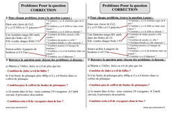 Poser la question - Problèmes - Exercices corrigés - Mathématiques : 5ème Harmos - PDF à imprimer