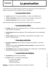 Ponctuation - Cours - Analyse de la phrase : 8ème Harmos - PDF à imprimer