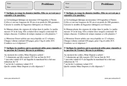 Problèmes - Calculs - Exercices corrigés - Mathématiques : 5ème Harmos - PDF à imprimer