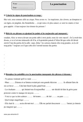 Ponctuation - Exercices corrigés : 6ème Harmos - PDF à imprimer