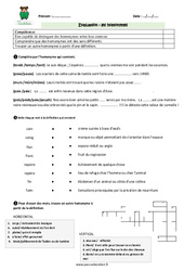 Homonymes - Examen Evaluation - Bilan : 7ème Harmos - PDF à imprimer