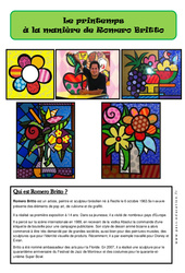 Printemps à la maniere de Britto : 5ème, 6ème, 7ème Harmos - PDF à imprimer