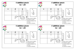 Addition posée - Cours, Leçon : 4ème Harmos - PDF gratuit à imprimer