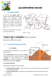 Phénomènes naturels - Cours : 8ème Harmos - PDF à imprimer