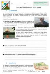 Activités internes de la Terre - Exercices : 8ème Harmos - PDF à imprimer