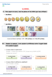 Monnaie - Cours, Leçon  : 4ème Harmos - PDF gratuit à imprimer