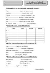 Verbes du 1er groupe ,particularités - Présent de l’indicatif - Exercices corrigés - Conjugaison : 7ème Harmos - PDF à imprimer