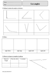 Angles - Exercices corrigés - Géométrie - Mathématiques : 7ème Harmos - PDF à imprimer