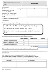 Problèmes multiplicatifs - Exercices corrigés - Calcul - Mathématiques : 7ème Harmos - PDF à imprimer