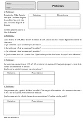 Fractions - Problèmes - Exercices corrigés - Calcul - Mathématiques : 7ème Harmos - PDF à imprimer