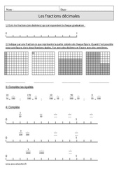 Fractions décimales - Exercices corrigés - Numération - Mathématiques : 6ème Harmos - PDF à imprimer