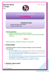 Handicap - Fiche de préparation : 5ème Harmos - PDF à imprimer